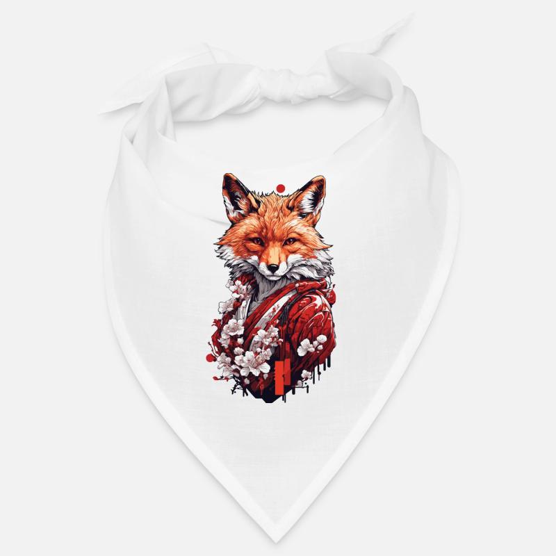 Magic Fox & Cherry Blossoms Esthétique japonaise Bandana