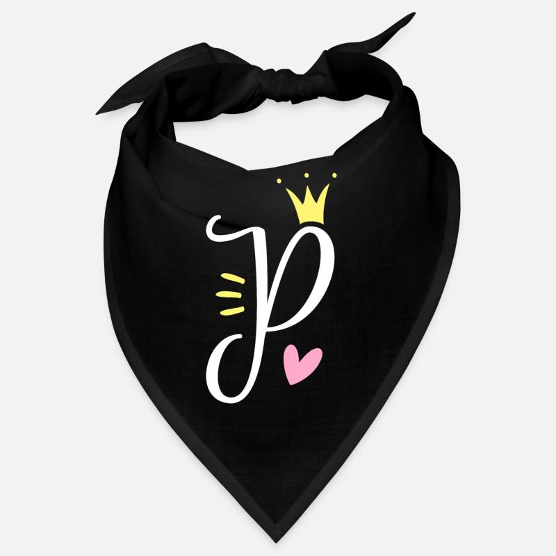 Lettre P Lettre initiale Couronne Bandana