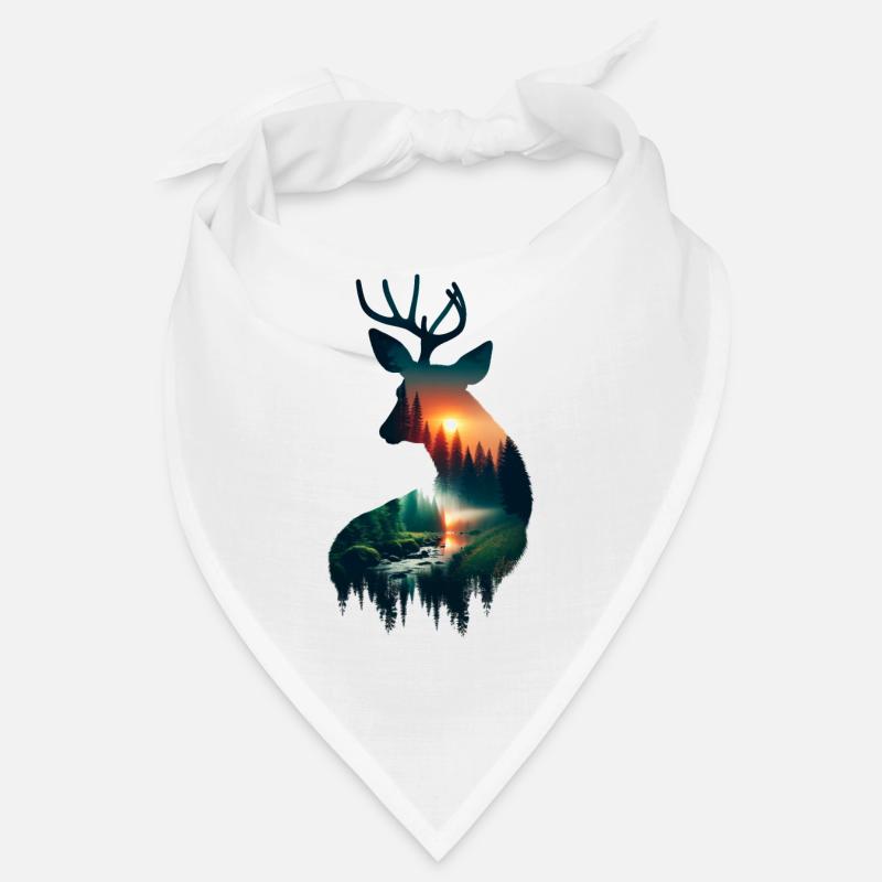 Cerf à double exposition Bandana
