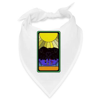 Tarot Katzen Katzen Fantasy Magisch Fantasy - Bandana - Weiß - Vorne