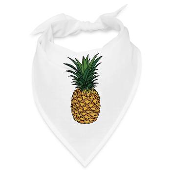 Ananas - Bandana - Weiß - Vorne
