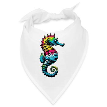 Seepferdchen - Bandana - Weiß - Vorne