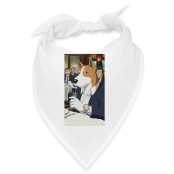 Anime Dog Cartoon Selfmade business - Bandana - Weiß - Vorne