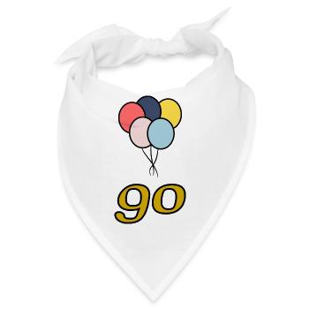90. 90 JAHRE. 90-JÄHRIGES JUBILÄUM. 90-JÄHRIGES JUBILÄUM. - Bandana - Weiß - Vorne