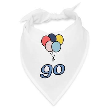 90. 90 JAHRE. 90-JÄHRIGES JUBILÄUM. 90-JÄHRIGES JUBILÄUM. - Bandana - Weiß - Vorne