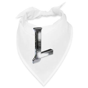 Chrome ,, L " Metallic - Bandana - Weiß - Vorne