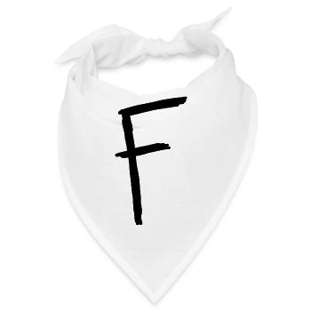 Buchstaben F - Bandana - Weiß - Vorne