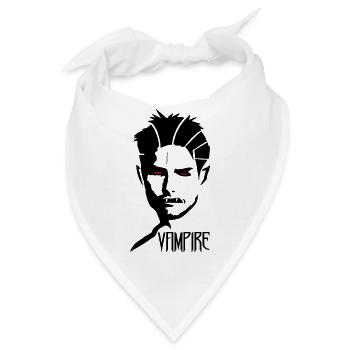 Männlicher Vampir - Bandana - Weiß - Vorne