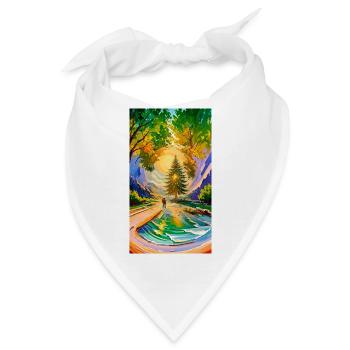 Lebendige Naturwanderung Malerei Vibrant Nature - Bandana - Weiß - Vorne