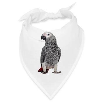 Afrikanischer Graupapagei - Bandana - Weiß - Vorne