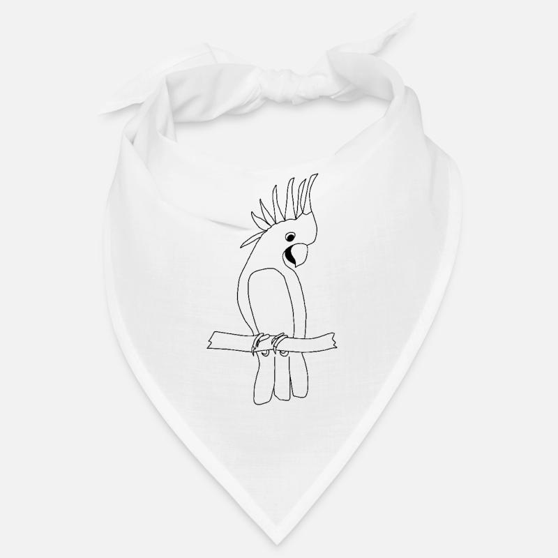 Cacatoès - Graphique noir et blanc Bandana