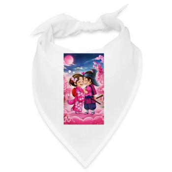 Liebes-Manga – Romantik zum Valentinstag - Bandana - Weiß - Vorne
