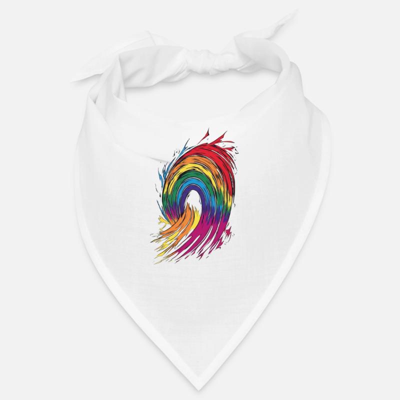 Regenbogen - Bandana - Weiß