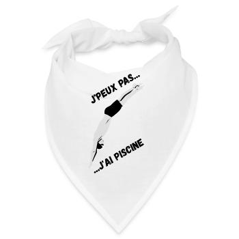Ich kann kein Schwimmbad haben - Bandana - Weiß - Vorne
