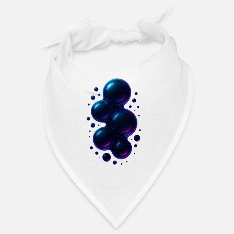 3d Bubbles Blue Bandana