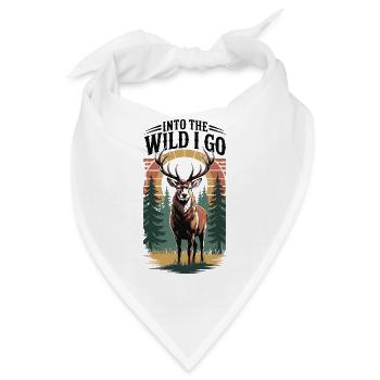Wandern - Ich gehe in die Wildnis - Bandana - Weiß - Vorne