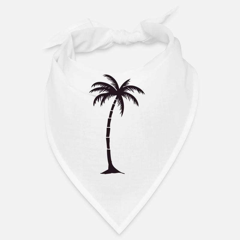 Elegant Palm Tree Black Silhouette Bandana