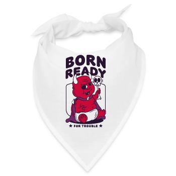 Geboren Bereit für Ärger Baby Devil - Bandana - Weiß - Vorne