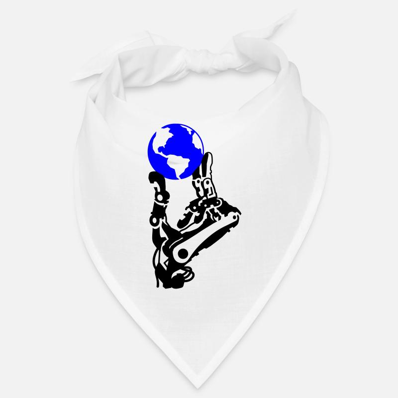 Globe in robot hand Bandana