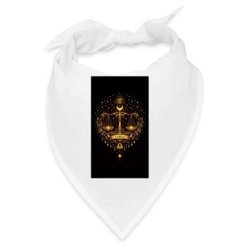 Golden Zodiac Collection – Libra Astrology Gold - Bandana - Weiß - Vorne