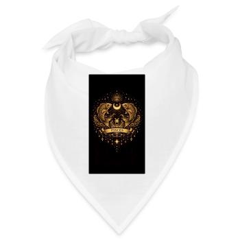 Golden Zodiac Collection – Pisces Astrology Gold - Bandana - Weiß - Vorne