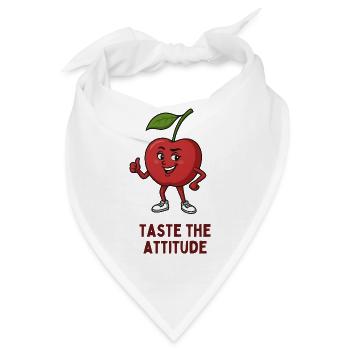 Apfel mit Attitüde Motiv - Bandana - Weiß - Vorne