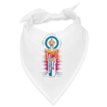 Glaubenslicht Kerze Retro Spirit Design - Bandana - Weiß - Vorne