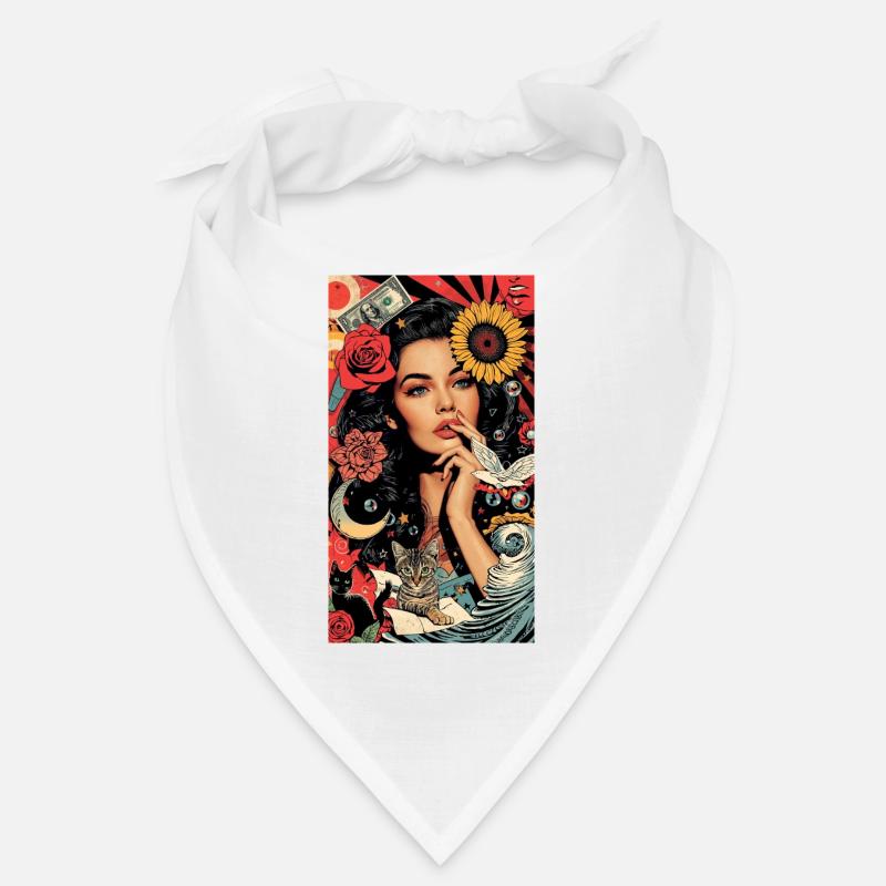 Buntes Pop-Art-Blumenmuster Bandana