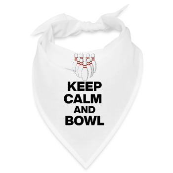 KEEP CALM AND BOWL, STRIKE MEISTER! PIN SNIPER - Bandana - Weiß - Vorne