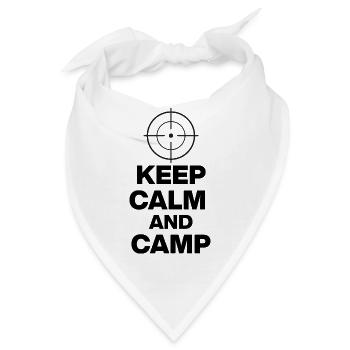KEEP CALM AND CAMP, CAMPEN POWER! ZOCKER SNIPER ⌖ - Bandana - Weiß - Vorne
