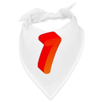 1 zahlenmotiv Gradient - Bandana - Weiß - Vorne