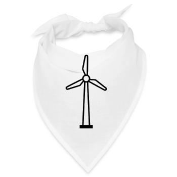 Windrad Turbine Energie - Bandana - Weiß - Vorne