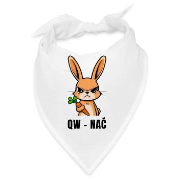 QW NAĆ – Der Hase, der sagt, was du denkst - Bandana - Weiß - Vorne