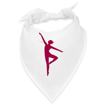 Yoga Formen violett Silhouetten Meditation - Bandana - Weiß - Vorne