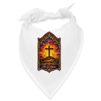 Auferstehung He is Risen Ostern Jesus - Bandana - Weiß - Vorne