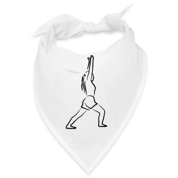 Yogini Zeichnung - Bandana - Weiß - Vorne