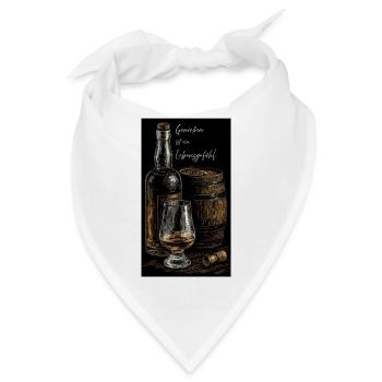 Genießen ist ein Lebensgefühl – Whisky Edition - Bandana - Weiß - Vorne