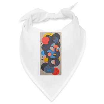 Abstrakte geometrische Muster im Kunstdesign - Bandana - Weiß - Vorne