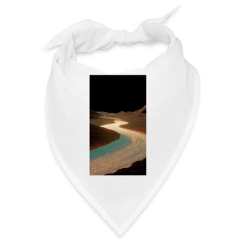 Fluss des goldenen Lichts  - Bandana - Weiß - Vorne