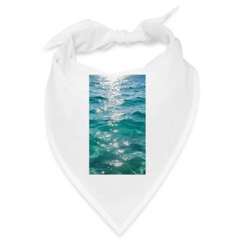 Wellen, Sonnenlicht, Reflexion, Ästhetik  - Bandana - Weiß - Vorne