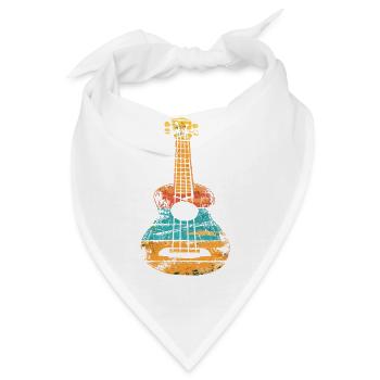 Ukulele Retro Style - Bandana - Weiß - Vorne