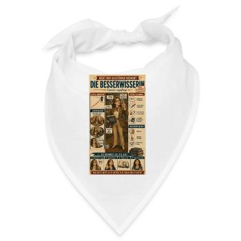 Die Besserwisserin – ungefragt kompetent - Bandana - Weiß - Vorne