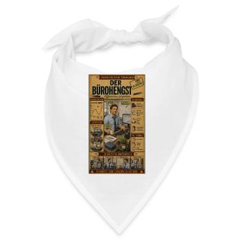 Der Bürohengst – zwischen Kaffee und Kalender - Bandana - Weiß - Vorne