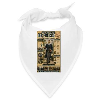 Der Preuße – Pünktlich und pflichtbewusst - Bandana - Weiß - Vorne