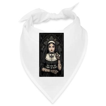 Gothic Nonne Tattoo Kollektion - Bandana - Weiß - Vorne