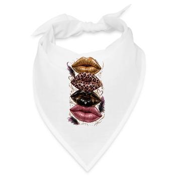 Glamour Lippenkollage Leopardenglanz - Bandana - Weiß - Vorne