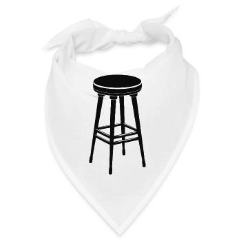 Hocker, Stuhl Barhocker - Bandana - Weiß - Vorne