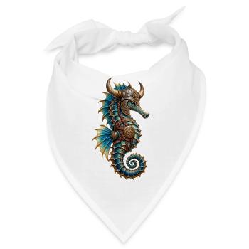 Wikinger-Seepferdchen - Bandana - Weiß - Vorne