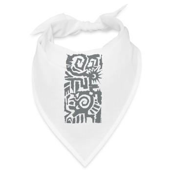 Abstrakte Sonnen-Spiral-Geometrie - Bandana - Weiß - Vorne