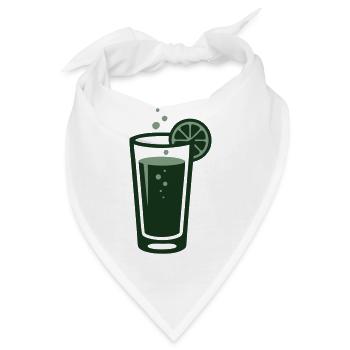 Ingwer Limonade Cocktail Glas Logo - Bandana - Weiß - Vorne